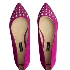 Nine West Fuchsia Studded Loafers